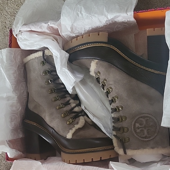 Nib! Tory burch Miller 95mm shearling lug sole bootie 7 - Picture 5 of 13